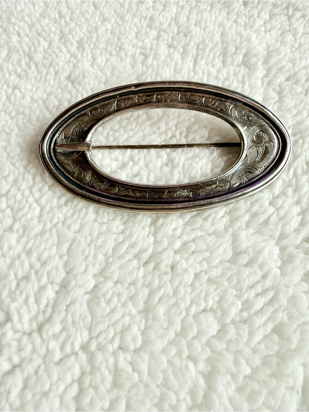 Antique Sterling silver Victorian brooch - Silver